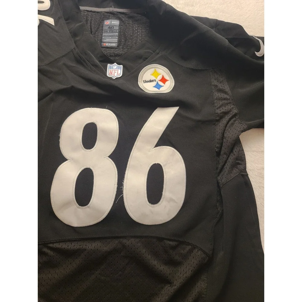 Nike Pittsburgh Steelers Hines Ward 86 On Field Jersey Men's 40 Medium Black